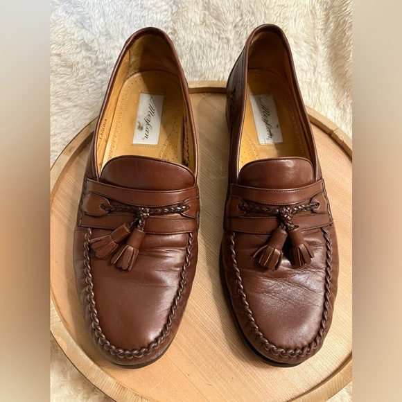 Mezlan Men’s Dress Shoes Tassels Slip-On Leather Loafers Size 10.5 - Picture 1 of 11